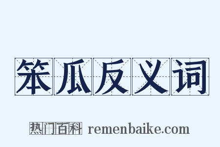 笨瓜反义词是什么意思的图片